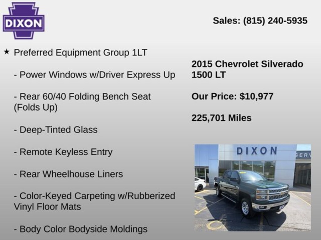 Used 2015 Chevrolet Silverado 1500 LT Truck