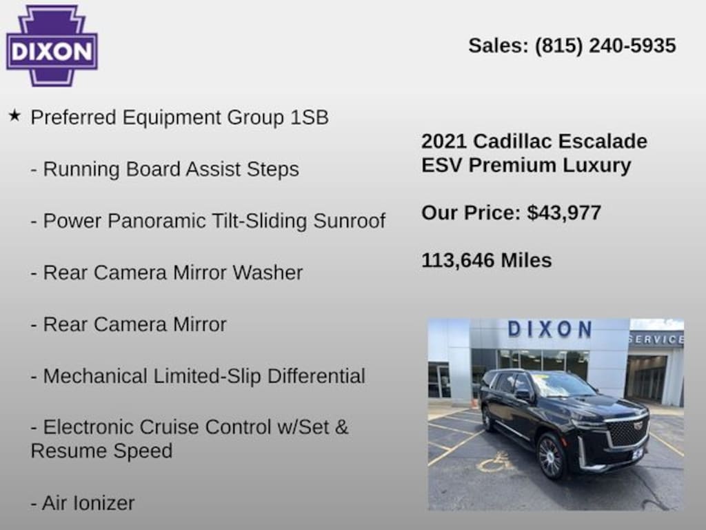 Used 2021 Cadillac Escalade ESV Premium SUV