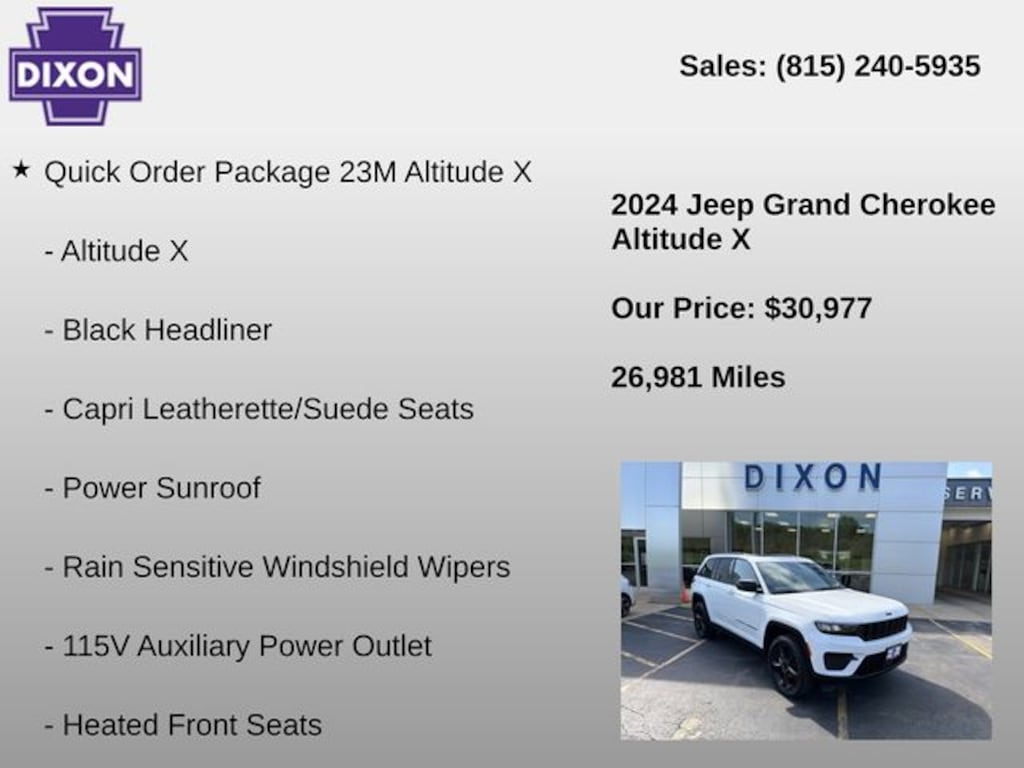 Used 2024 Jeep Grand Cherokee Altitude X SUV