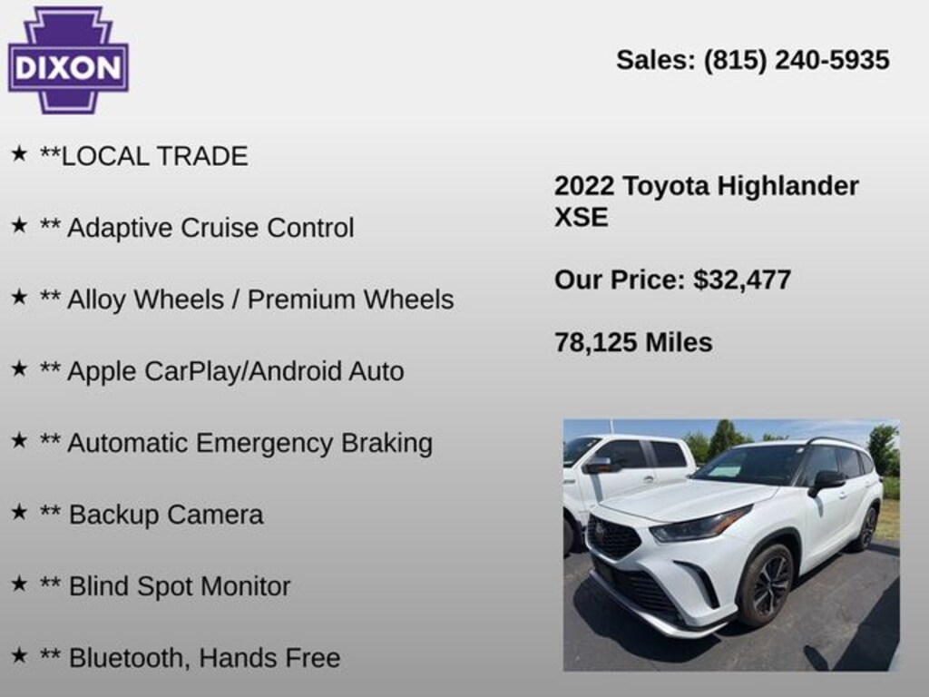 Used 2022 Toyota Highlander XSE SUV