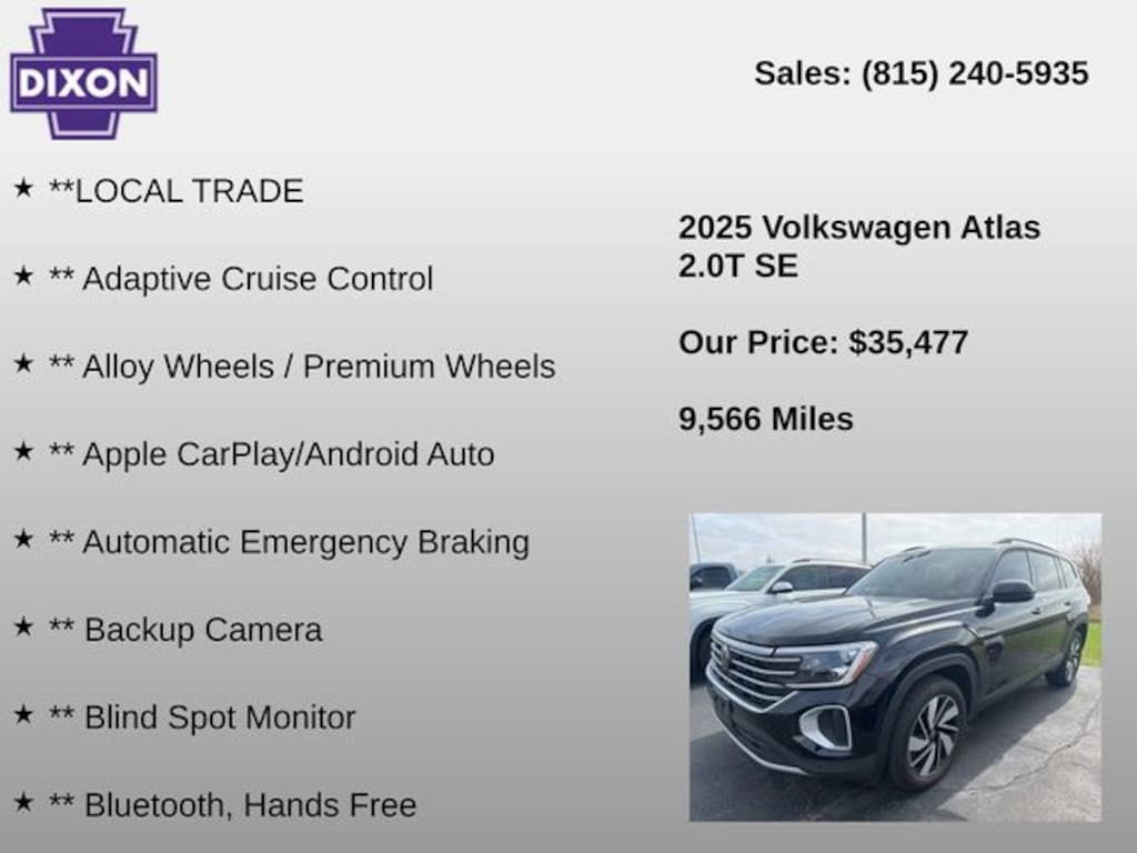 Used 2025 Volkswagen Atlas 2.0T SE w/Technology SUV