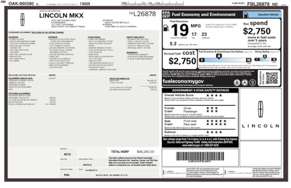 Used 2015 Lincoln MKX Base SUV