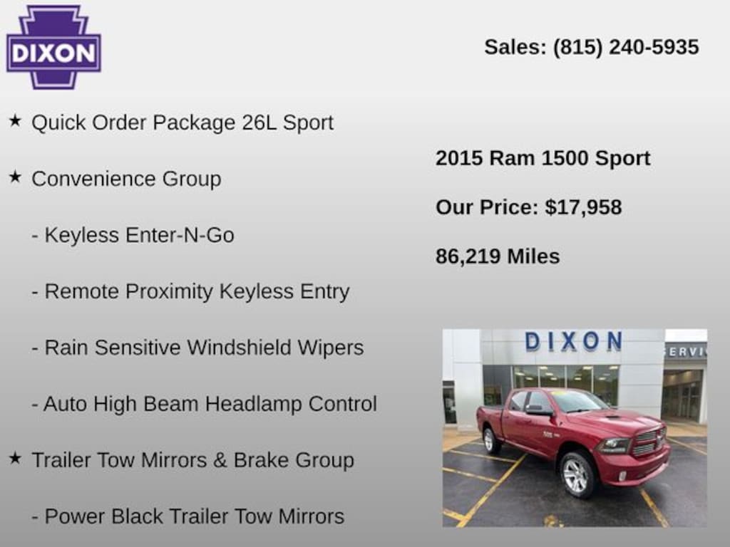 Used 2015 Ram 1500 Sport Truck