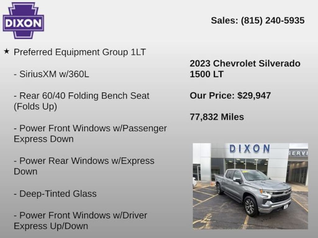 Used 2023 Chevrolet Silverado 1500 LT Truck