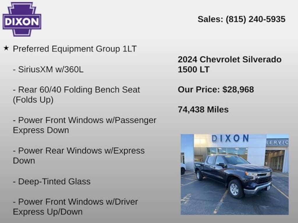 Used 2024 Chevrolet Silverado 1500 LT Truck