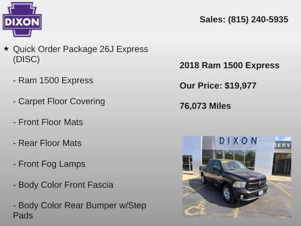 Used 2018 Ram 1500 Express Truck