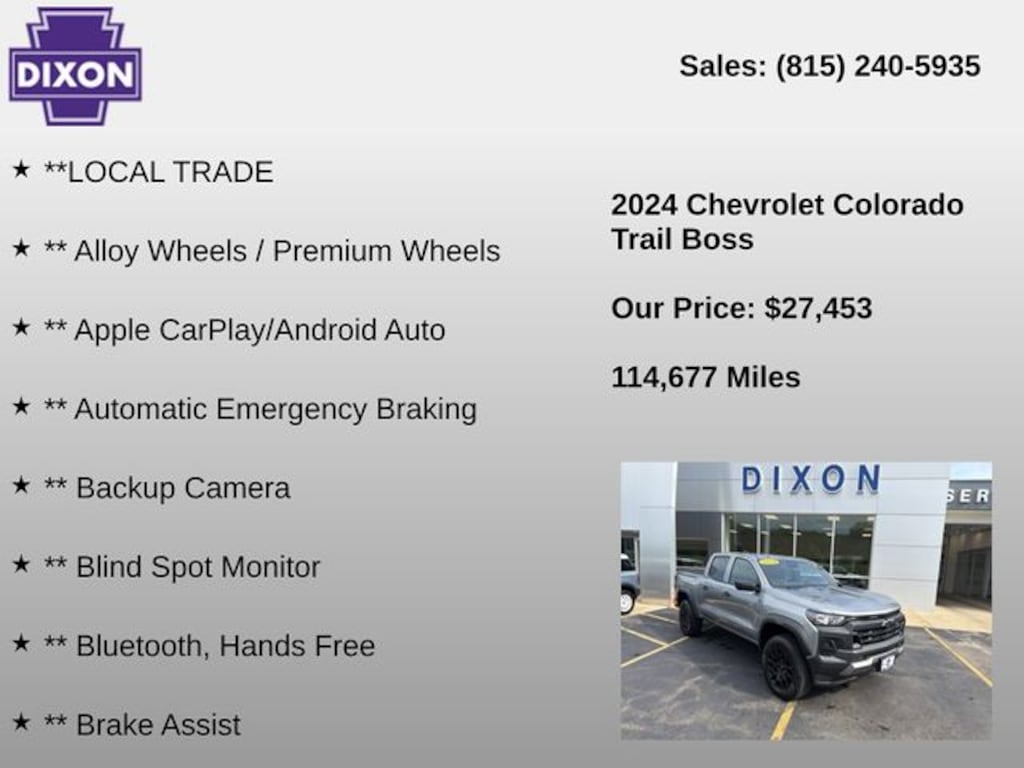 Used 2024 Chevrolet Colorado Trail Boss Truck