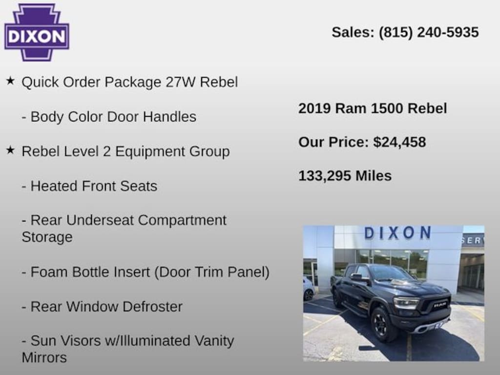 Used 2019 Ram 1500 Rebel Truck