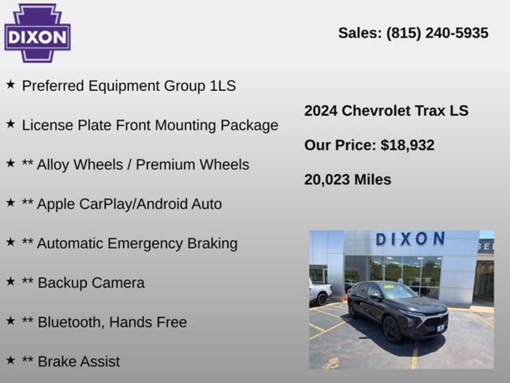 Used 2024 Chevrolet Trax LS SUV