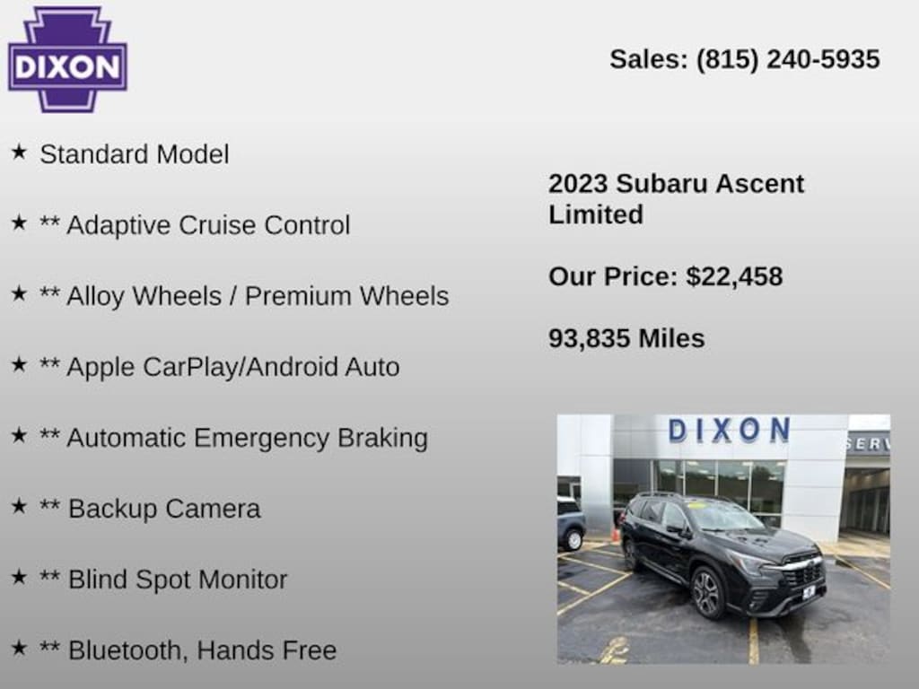 Used 2023 Subaru Ascent Limited SUV