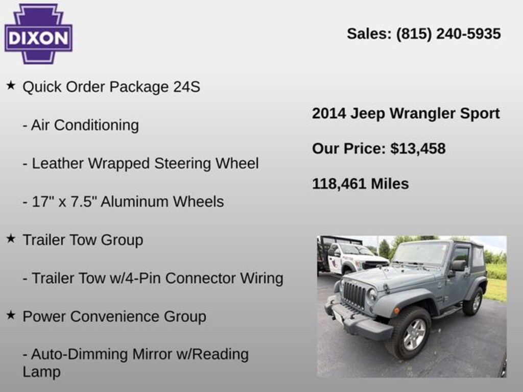 Used 2014 Jeep Wrangler Sport SUV