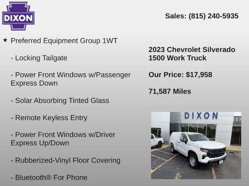 Used 2023 Chevrolet Silverado 1500 WT Truck