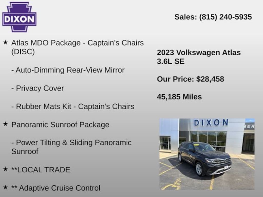 Used 2023 Volkswagen Atlas 3.6L V6 SE w/Technology SUV