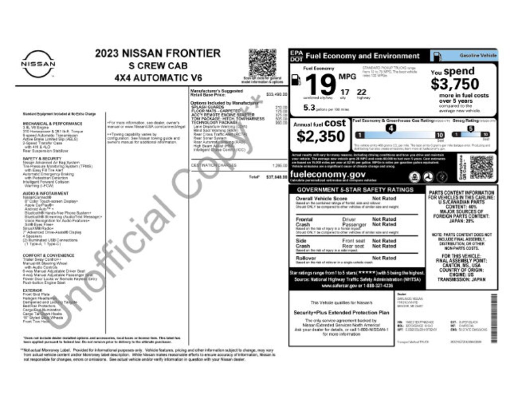 Used 2023 Nissan Frontier S Truck