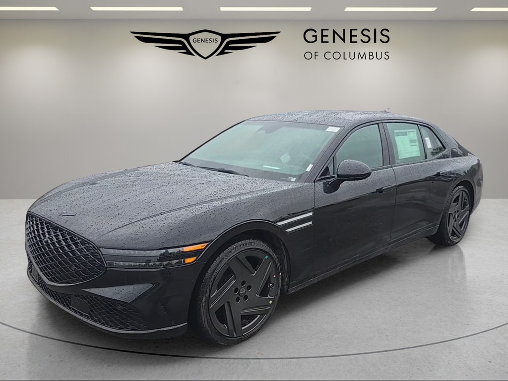 New 2026 Genesis G90 3.5T e-SC Prestige Black Sedan