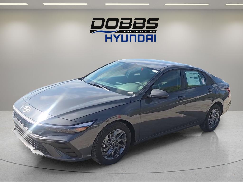 New 2026 Hyundai Elantra Hybrid Blue Sedan