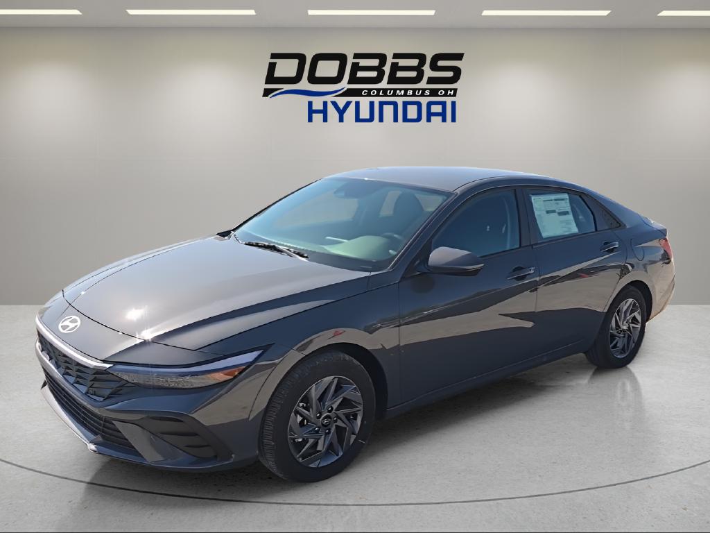 New 2026 Hyundai Elantra Hybrid Blue Sedan