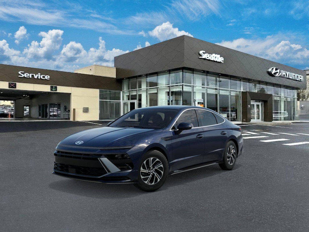 New 2026 Hyundai Sonata Hybrid Blue Sedan