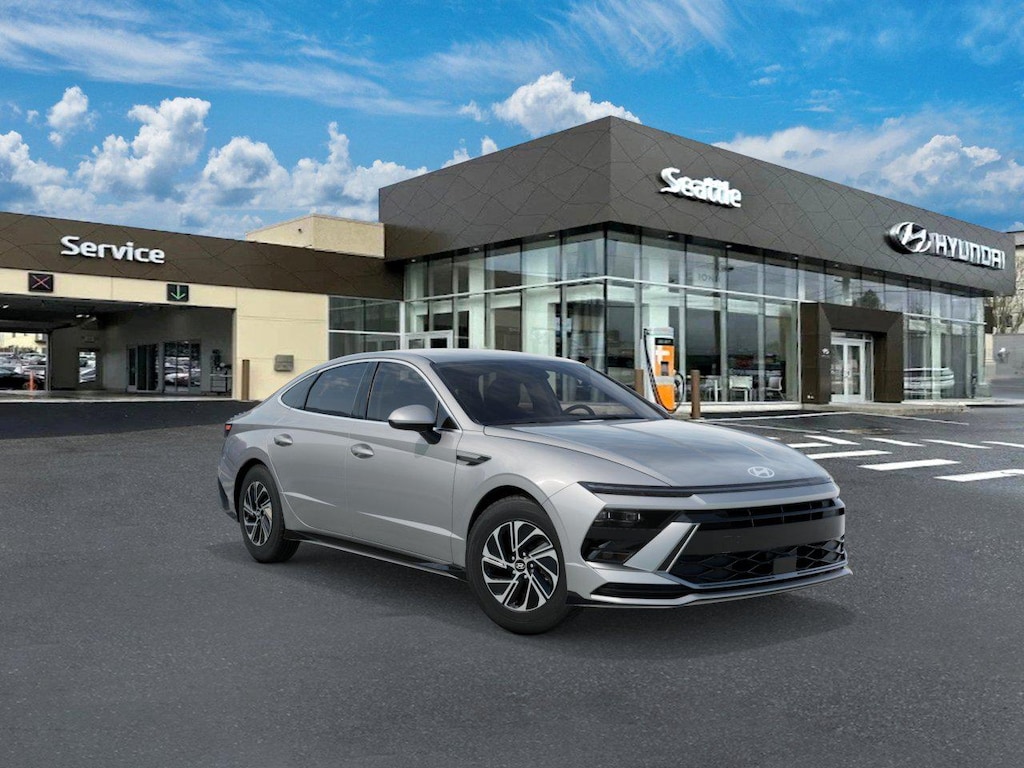 New 2026 Hyundai Sonata Hybrid Blue Sedan