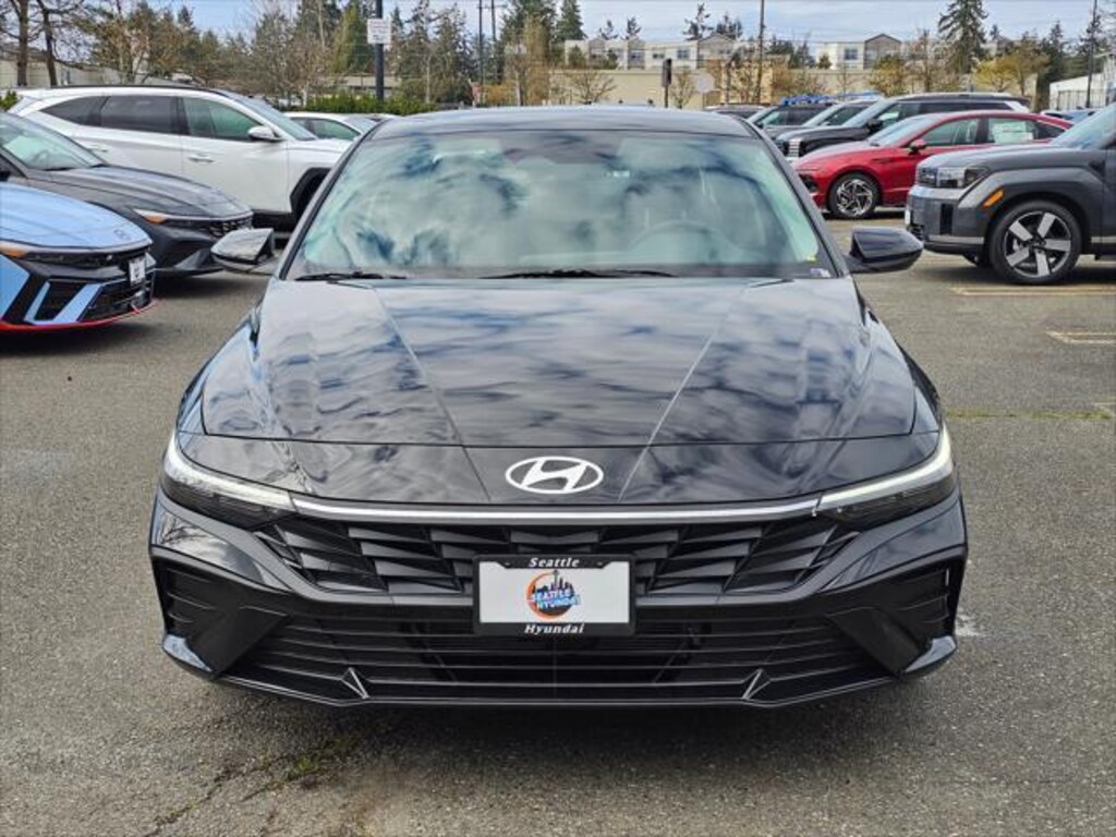 New 2026 Hyundai Elantra Hybrid Blue Sedan