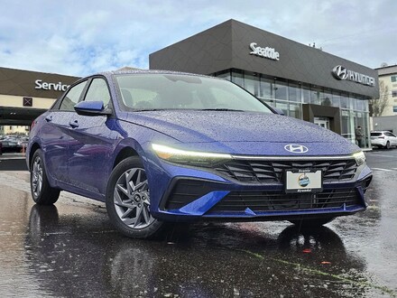 2026 Hyundai Elantra Hybrid Blue Sedan