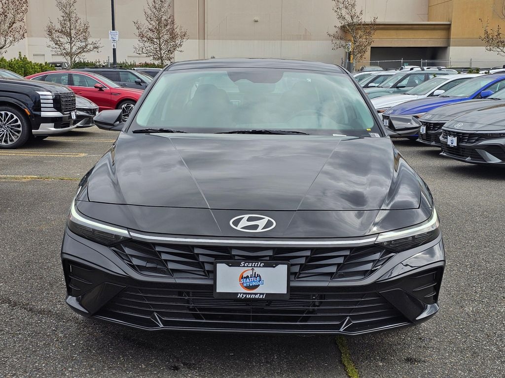 New 2026 Hyundai Elantra Hybrid Blue Sedan