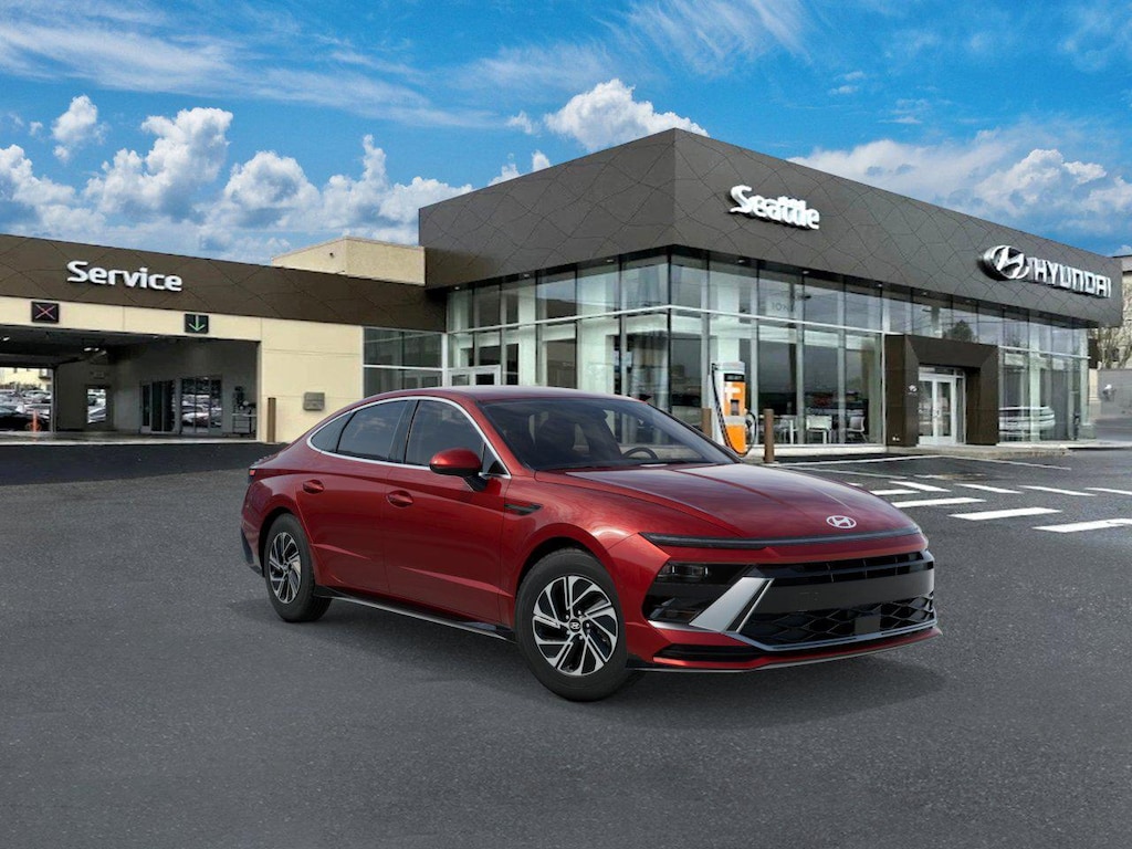 New 2026 Hyundai Sonata Hybrid Blue Sedan