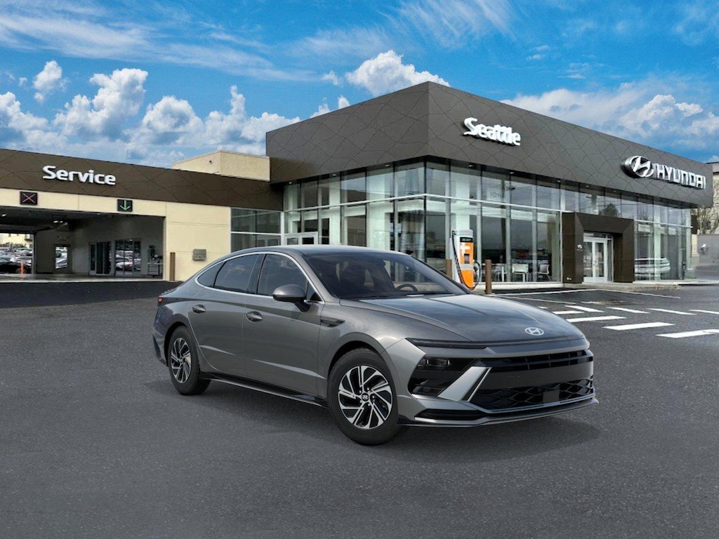 New 2026 Hyundai Sonata Hybrid Blue Sedan