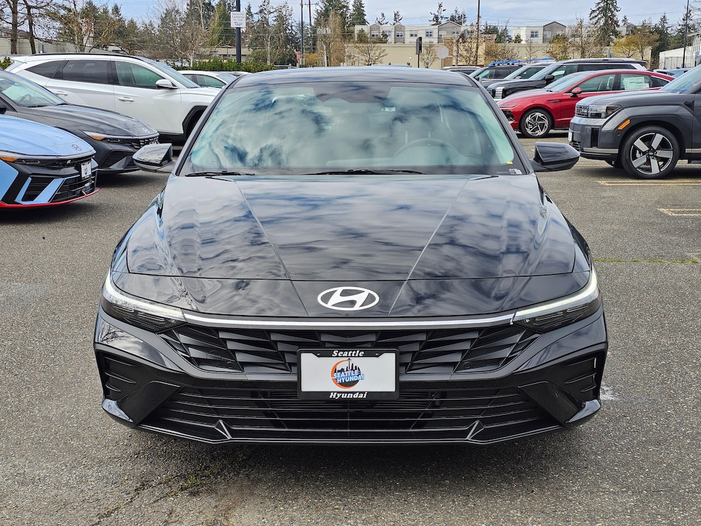 New 2026 Hyundai Elantra Hybrid Blue Sedan