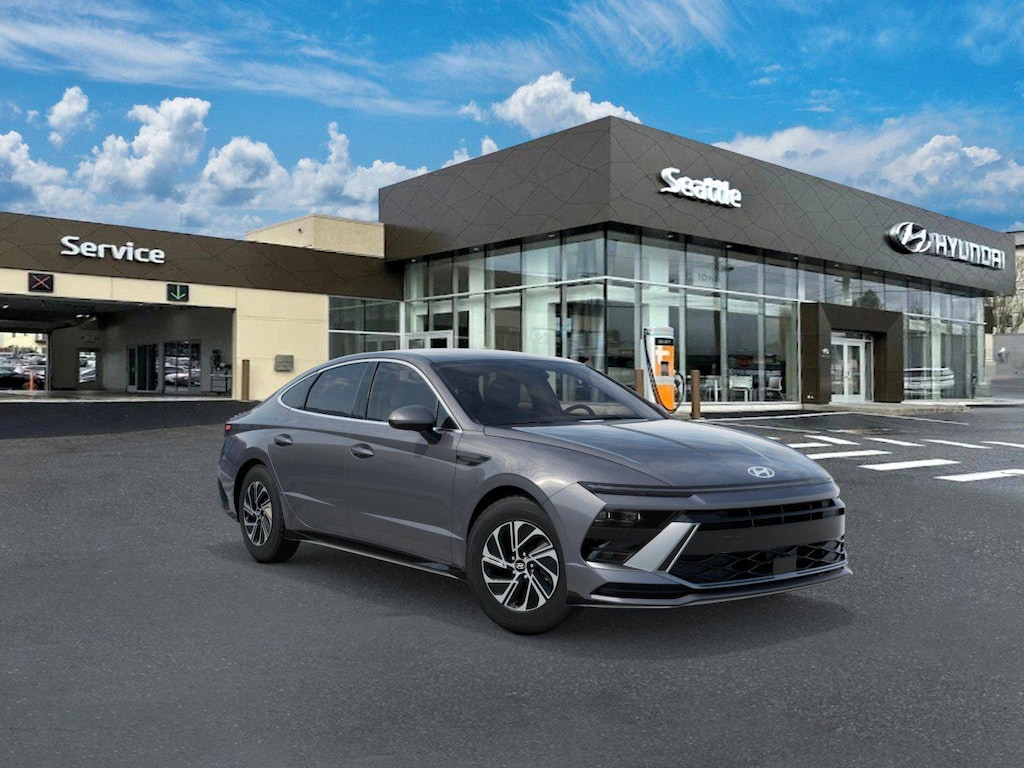 New 2026 Hyundai Sonata Hybrid Blue Sedan