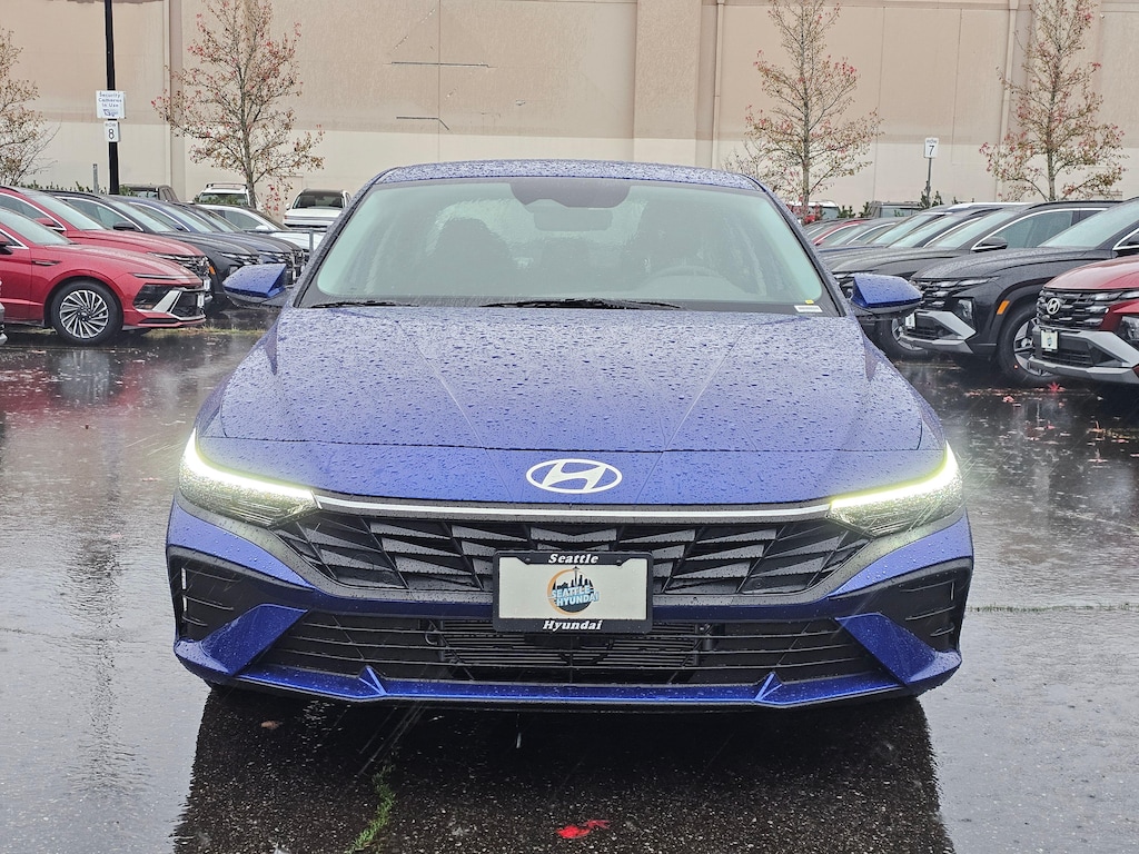 New 2026 Hyundai Elantra Hybrid Blue Sedan