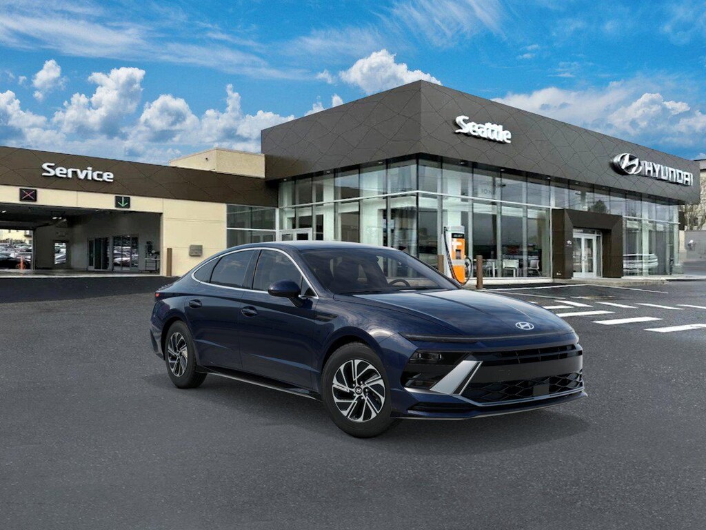 New 2026 Hyundai Sonata Hybrid Blue Sedan