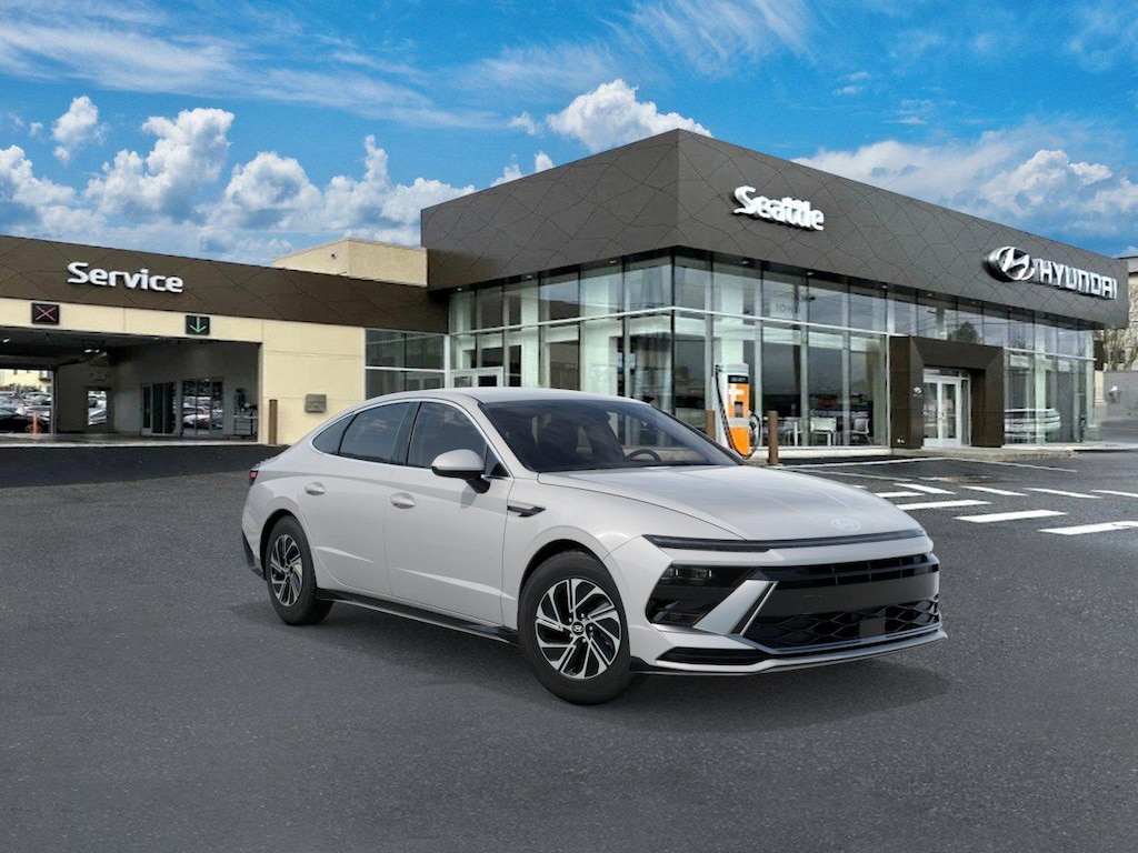 New 2026 Hyundai Sonata Hybrid Blue Sedan