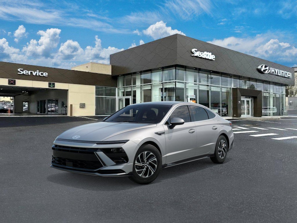 New 2026 Hyundai Sonata Hybrid Blue Sedan