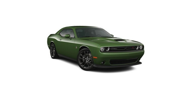 Green Dodge Challenger R/T SCAT PACK Trim.