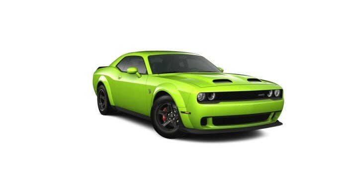 Green Dodge Challenger SRT® SUPER STOCK trim.