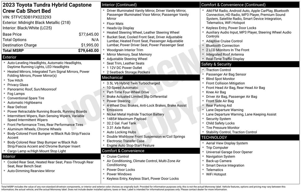 2023 Toyota Tundra Capstone