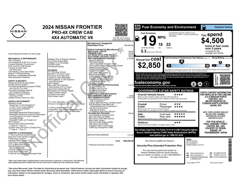 2024 Nissan Frontier PRO-4X's photo