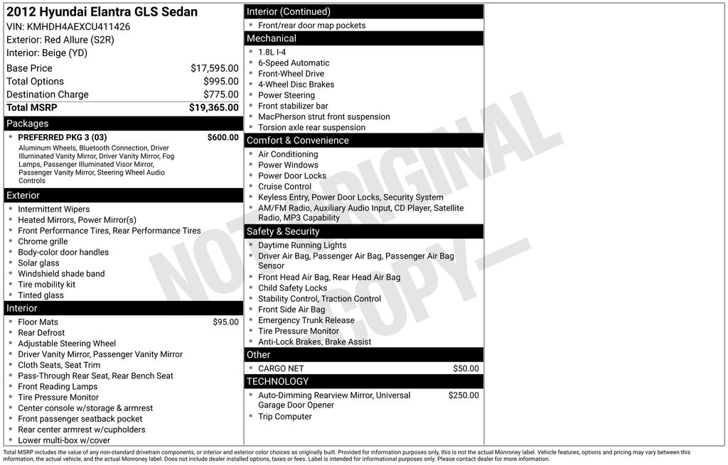 2012 Hyundai Elantra GLS's photo