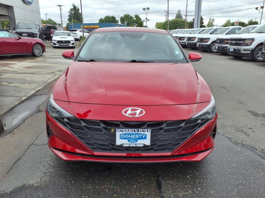 Used 2023 Hyundai Elantra Blue with VIN KMHLM4AJ0PU034034 for sale in Forest Grove, OR