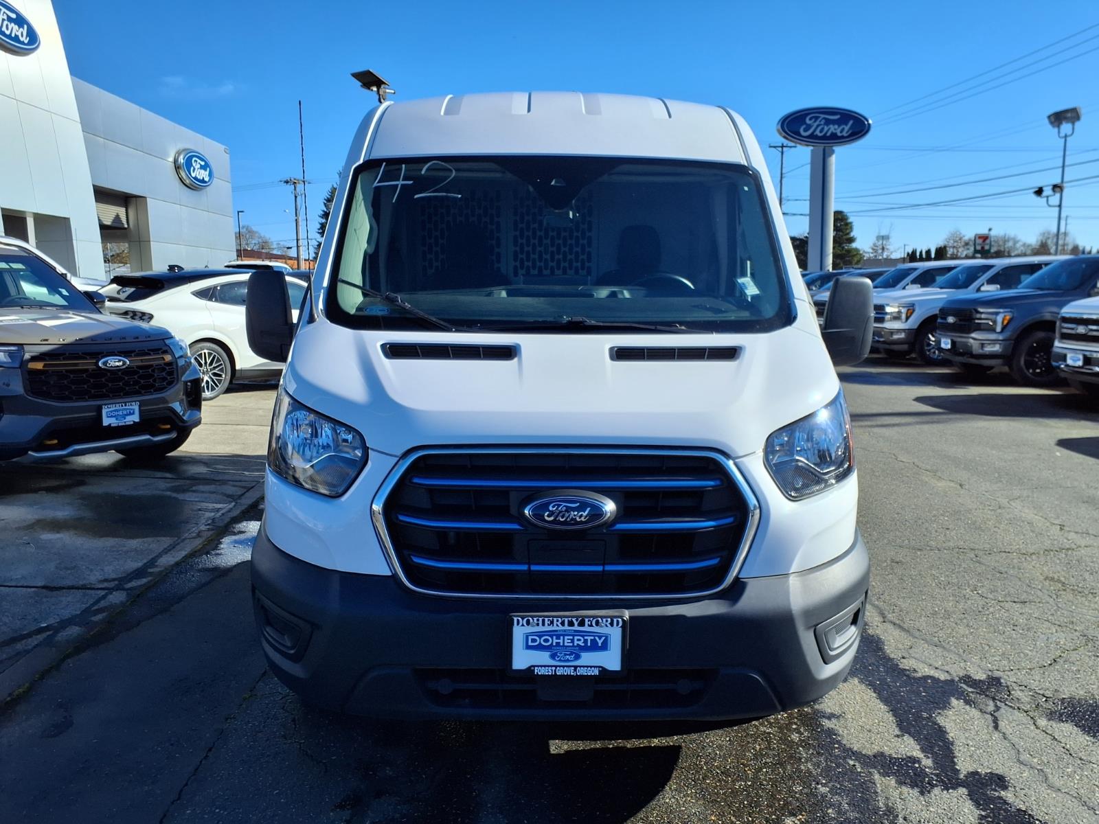 Used 2022 Ford E-Transit Cargo Van Base with VIN 1FTBW9CK8NKA64842 for sale in Forest Grove, OR