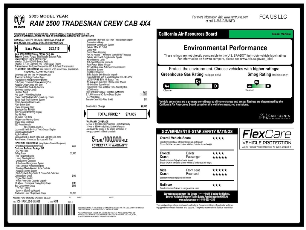 New 2025 Ram 2500 Tradesman Pickup