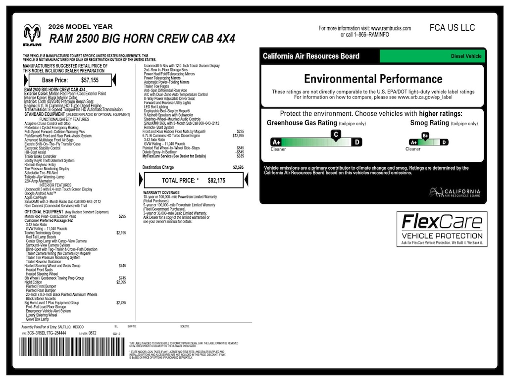 New 2026 Ram 2500 Big Horn Pickup