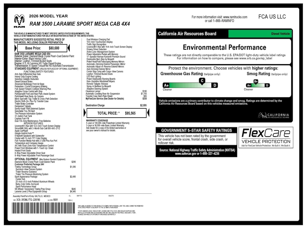New 2026 Ram 3500 Laramie Pickup
