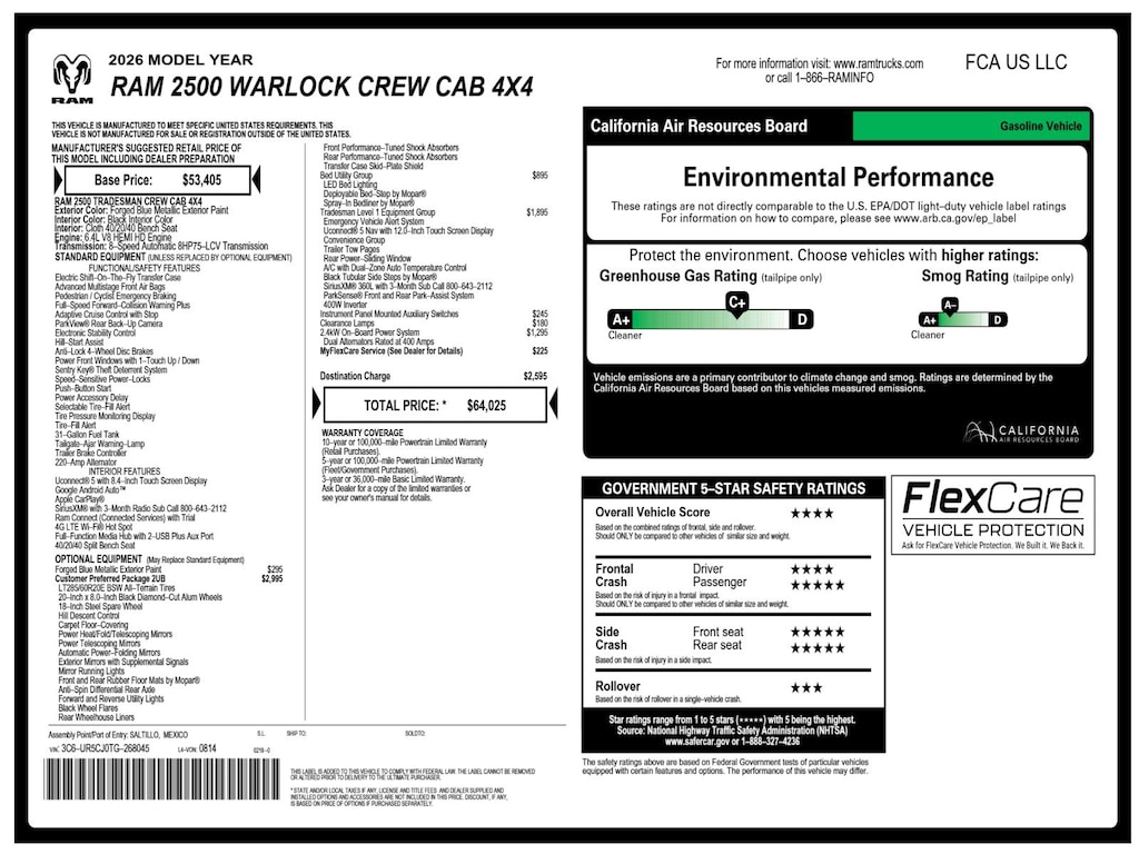 New 2026 Ram 2500 Tradesman Pickup
