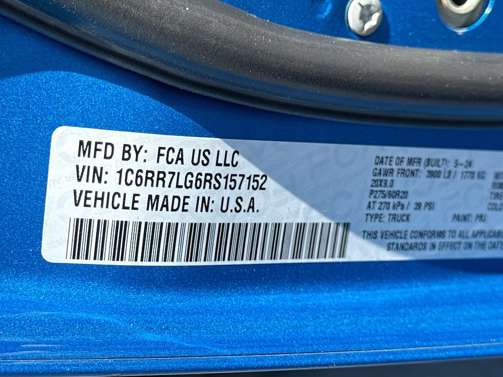 Certified 2024 Ram 1500 Classic SLT Crew Cab Pickup