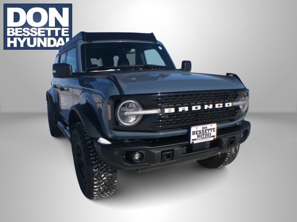Used 2023 Ford Bronco 4-Door Wildtrak with VIN 1FMEE5DP3PLB87086 for sale in Minot, ND