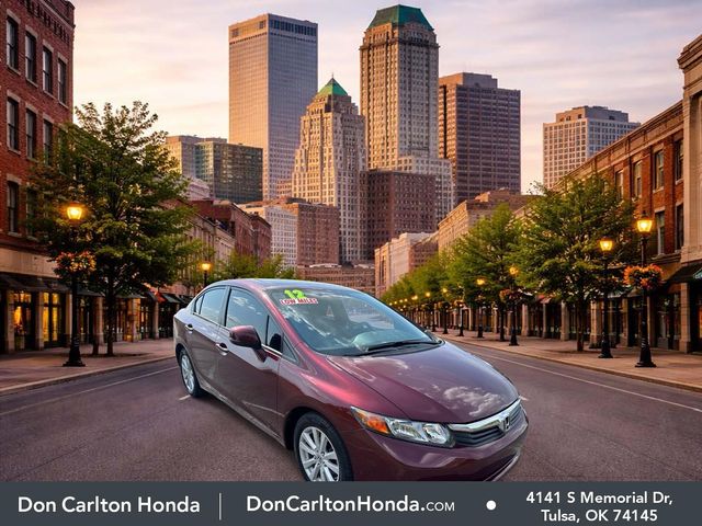 Red (Crimson Pearl) 2012 Honda Civic Sedan Front-Wheel Drive 5-Speed Automatic