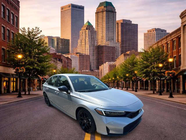 Solar Silver 2026 Honda Civic Sedan Front-Wheel Drive Continuously Variable Transmission
