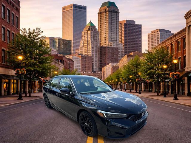 Crystal Black Pearl 2026 Honda Civic Hybrid Sedan Front-Wheel Drive Continuously Variable Transmission